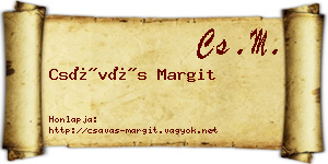 Csávás Margit névjegykártya