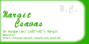 margit csavas business card